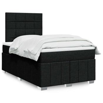 ARDEBO.de - Boxspringbett mit Matratze Schwarz 120x190 cm Stoff