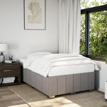 ARDEBO.de - Bettgestell ohne Matratze Taupe 120x190 cm Stoff