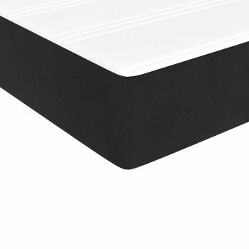 Taschenfederkernmatratze für Kinder Mittel Schwarz 80x160 cm Samt