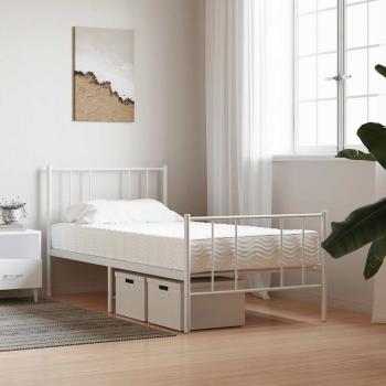 Schaumstoffmatratze Weiß 90x220 cm Härtegrad H2 H3