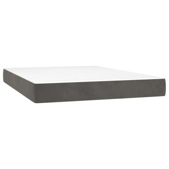 Taschenfederkernmatratze Mittel Dunkelgrau 140x210x20 cm Samt