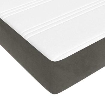 Taschenfederkernmatratze Mittel Dunkelgrau 140x210x20 cm Samt