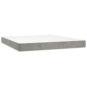 Taschenfederkernmatratze Mittel Hellgrau 160x210x20 cm Samt