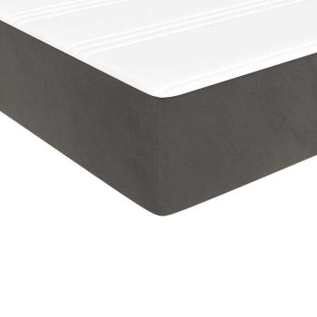 Taschenfederkernmatratze Mittel Dunkelgrau 80x220x20 cm Samt