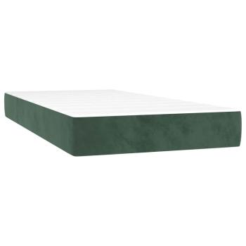 Taschenfederkernmatratze Mittel Dunkelgrün 80x220x20 cm Samt