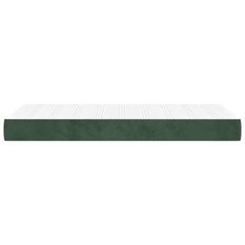 Taschenfederkernmatratze Mittel Dunkelgrün 80x220x20 cm Samt