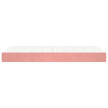 Taschenfederkernmatratze Mittel Rosa 90x220x20 cm Samt