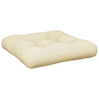Palettenkissen Creme 58x58x10 cm Stoff