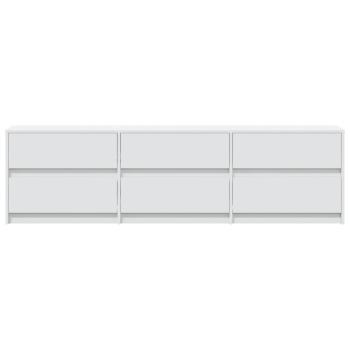 TV-Schrank mit LED-Beleuchtung Weiß 180x34x50 cm Holzwerkstoff