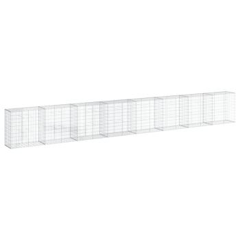 Gabione mit Deckel 800x50x100 cm Verzinktes Eisen