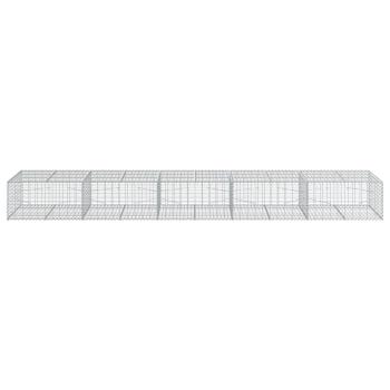 Gabione mit Deckel 500x100x50 cm Verzinktes Eisen