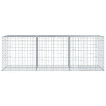 Gabione mit Deckel 300x100x100 cm Verzinktes Eisen