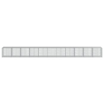 Gabione mit Deckel 1100x100x100 cm Verzinktes Eisen