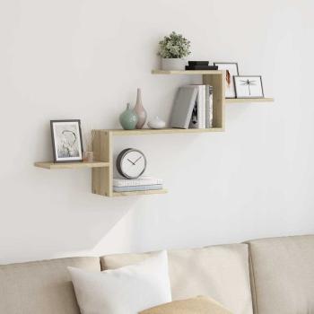 ARDEBO.de - Wandregal Sonoma-Eiche 104x15x49 cm Holzwerkstoff