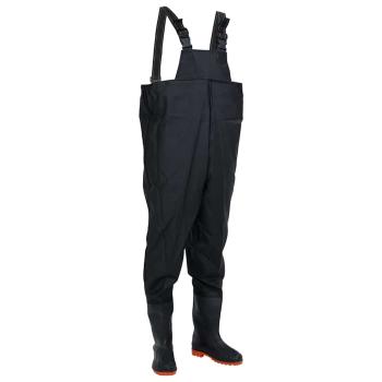 ARDEBO.de - Wathose mit Stiefeln Schwarz Größe 45