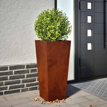 ARDEBO.de - Pflanzkübel 35x35x75 cm Wetterfester Stahl