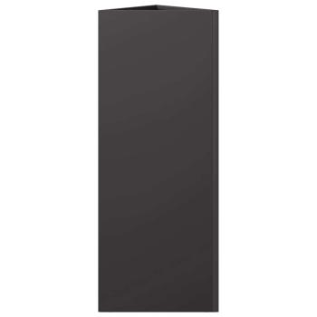 Pflanzkübel Schwarz Dreieckig 30x26x75 cm Stahl