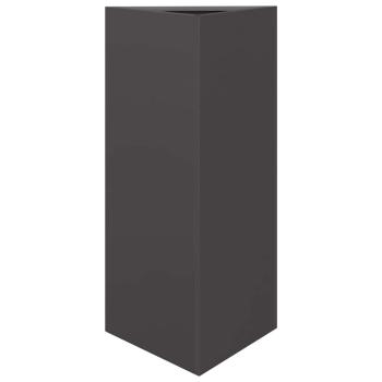 Pflanzkübel Schwarz Dreieckig 40x34,5x75 cm Stahl