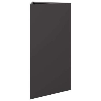 Pflanzkübel Schwarz Dreieckig 40x34,5x75 cm Stahl