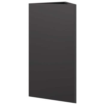 Pflanzkübel Schwarz Dreieckig 40x34,5x75 cm Stahl