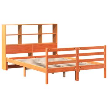 Massivholzbett ohne Matratze Wachsbraun 150x200 cm Massivholz