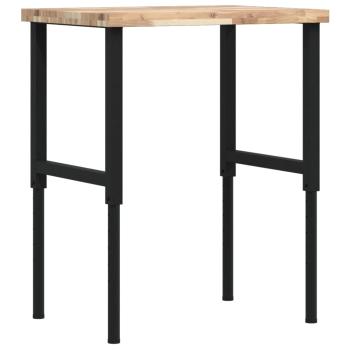 Werkbank 80x60x(73-99,5) cm Massivholz Akazie Rechteckig