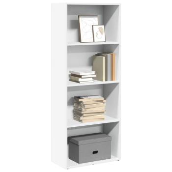 ARDEBO.de - B?cherregal Wei? 60x30x152 cm Holzwerkstoff