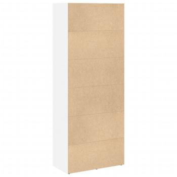 B?cherregal Wei? 60x30x152 cm Holzwerkstoff