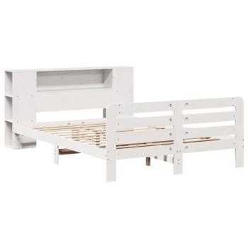 Massivholzbett ohne Matratze Weiß 160x200 Kiefernholz