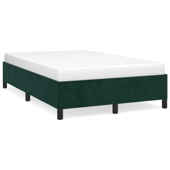 Bettgestell ohne Matratze Dunkelgrün 120x190 cm Samt
