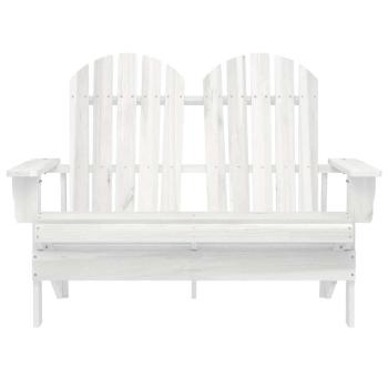2-Sitzer Adirondack-Gartenbank Massivholz Tanne Weiß