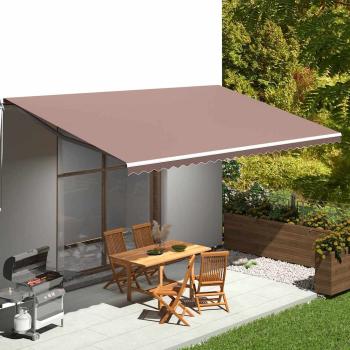 ARDEBO.de - Ersatzstoff für Markise Braun 600x350 cm Polyester
