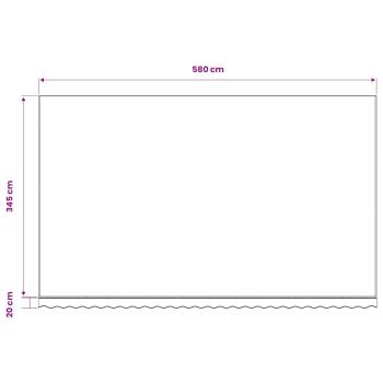 Ersatzstoff für Markise Braun 600x350 cm Polyester