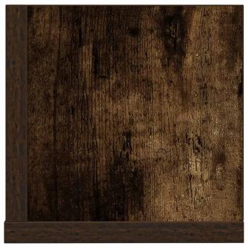 Wandregale 2 Stk. R?uchereiche 75x16,5x16,5 cm Holzwerkstoff