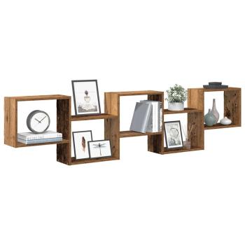 ARDEBO.de - Würfelregal 5 Fächer Altholz-Optik Holzwerkstoff