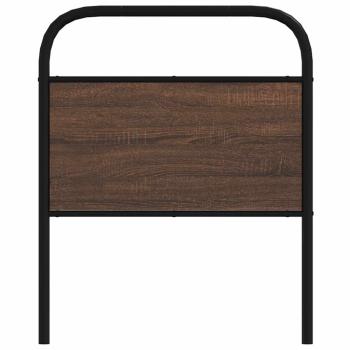 Ersatz-Kopfteil Braun Eichen-Optik 75 cm Stahl und Holzwerkstoff