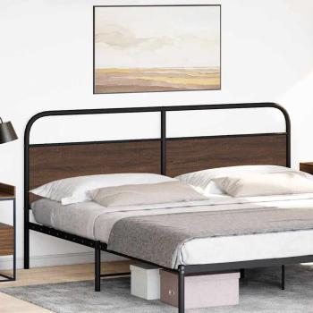 ARDEBO.de - Ersatz-Kopfteil Braun Eichen-Optik 190 cm Stahl und Holzwerkstoff