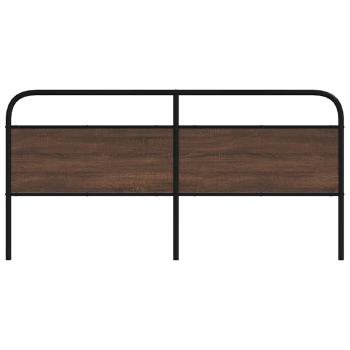 Ersatz-Kopfteil Braun Eichen-Optik 190 cm Stahl und Holzwerkstoff