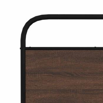 Ersatz-Kopfteil Braun Eichen-Optik 190 cm Stahl und Holzwerkstoff