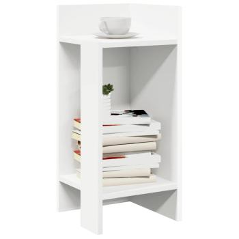 ARDEBO.de - Beistelltisch mit Ablage Weiß 25,5x27x60 cm