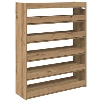 Schuhregal Artisan-Eiche 80x25x100 cm Holzwerkstoff