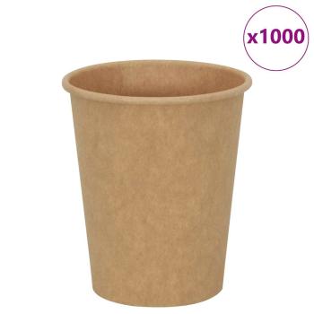 ARDEBO.de - Pappbecher 1000 Stk. 8oz 200ml Braun