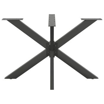 Esstischbein in Spinnenform Anthrazit 120x68x(72-73) cm Stahl