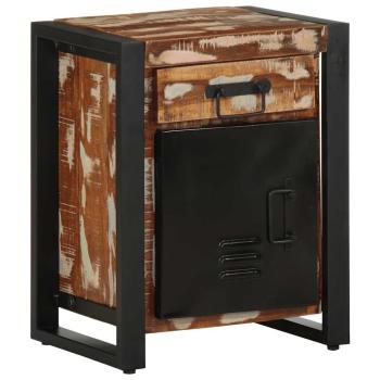 ARDEBO.de - Nachttisch Mehrfarbig 40x30x50 cm Altholz Massiv
