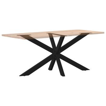 Esstischbein in Spinnenform Schwarz 150x78x(72-73) cm Stahl