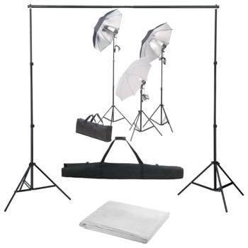 ARDEBO.de - Fotostudio-Set mit Lampen und Hintergrundsystem