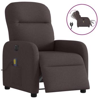 ARDEBO.de - Massagesessel Elektrisch Dunkelbraun Stoff