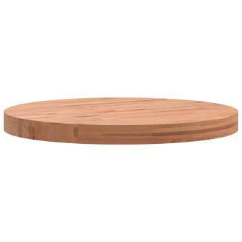 Tischplatte Ø50x4 cm Rund Massivholz Buche