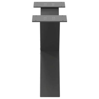 Couchtischbeine X-Form 2 Stk. Anthrazit 50x(30-31) cm Stahl