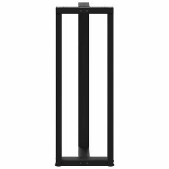 Bartischbeine T-Form 2 Stk. Schwarz 50x35x(110-111) cm Stahl